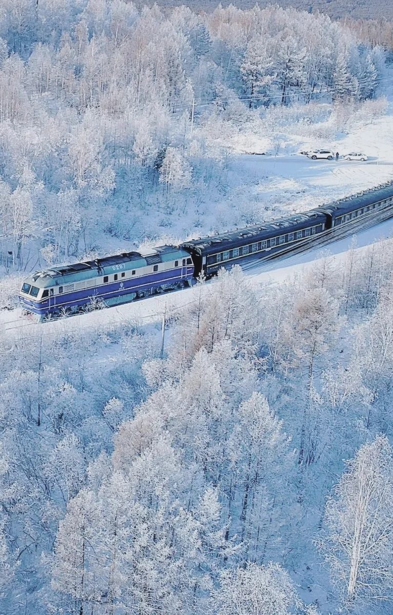 冬季限定雪国列车🚄穿越大兴安岭去漠河吧！